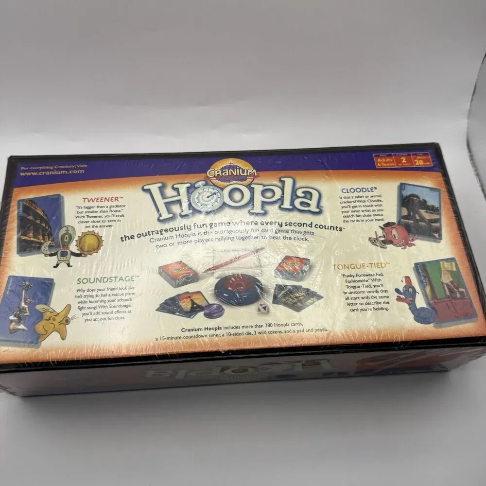 Cranium Hoopla Card Board Game 2002-2004 Edition / New and Sealed / Game Night